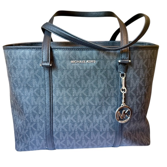 Michael Kors Black Logo Large Tote Bag - Picture 4 of 10